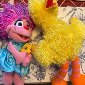 Abby and big bird stuffed set - Gund
